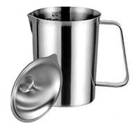 Taza medidora de acero 304 de grado alimenticio con marcado de medición transparente, ideal para lattes, capuchinos y hornear, accesorios esenciales para preparar café a prueba de óxido, con medición