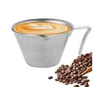 Taza medidora de acero inoxidable, tazas de chupito espreso, jarra de acero inoxidable, taza dosificadora de con de mango para salsa de tomate, salsa de carne