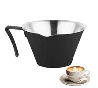Taza medidora de acero inoxidable, tazas de chupito espreso, jarra de acero inoxidable, taza dosificadora de con de mango para salsa de tomate, salsa de carne
