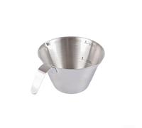 Taza medidora de café de acero inoxidable 304 con escala de onzas y diseño equilibrado para precisión de nivel de barista (B)