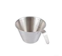 Taza medidora de café de acero inoxidable 304 con escala de onzas y diseño equilibrado para precisión de nivel de barista (D)