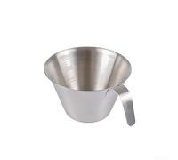 Taza medidora de café de acero inoxidable 304 con escala de onzas y diseño equilibrado para precisión de nivel de barista (C)