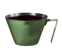 Taza medidora de café espresso, mango de acero inoxidable de alta calidad, vaso medidor de café espresso de acero inoxidable, para café expreso de 100 ml para bar, hotel y appa