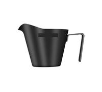 Taza medidora de café expreso 2 uds, taza acero inoxidable, tazas salsa con mango for postres carne y para Latte Art(Black)