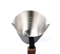 Taza medidora de doble boquilla con base estable y textura de acero inoxidable 304 de doble marcado, para entusiastas del café, utensilios de cocina