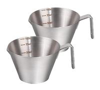 Taza medidora de Espresso con asa, Hecha de Material de Acero Inoxidable 304, Mango Ancho, Utensilios de Cocina, Tazas medidoras de Metal, lo Mejor para cocinar y Hornear (tamaño de 100 ml)