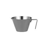 Taza medidora de Espresso de 100ml con escala, taza de café de acero inoxidable, boca afilada con mango, tazas medidas a escala, tazas de café Para Barista(Deep grey)