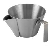 Taza medidora de extracción de café, 110 ml, acero 304, boquilla de pico de boca ancha, utensilio para hornear para cocina, plata, 7,3 x 4 x 5 cm