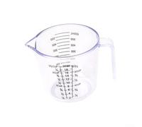 Taza medidora de plástico transparente con doble escala para hornear y cocinar, material ABS seguro para alimentos, con boquilla de vertido y asa, herramienta de cocina fácil de limpiar, 150 ml, 300