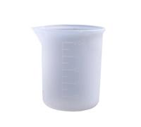 Taza Medidora de Silicona 100ml Color Claro con Escala para Resina