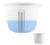 Taza Medidora de Silicona Grande, Vaso de Silicona Grande, 1000 ml Taza Medidora de Silicona, Taza Medidora Reutilizable, Vaso Medidor de Silicona de Resina Epoxi para Hecho, Moldes de Fundición