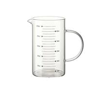 Taza medidora de vidrio graduado de gran capacidad con asa, taza medidora de vidrio de 1000 ml con resistencia a altas temperaturas y alto contenido de boro