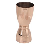 Taza medidora de vino de doble cabeza de acero inoxidable, taza medidora de coctelera para camareros, Jigger de barra profesional con amplia apertura para verter fácilmente, (Chapado en cobre en