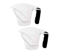 Taza medidora en ángulo transparente multiusos con líneas de medición atrevidas para tareas diarias de cocina, accesorio de cocina, taza medidora transparente con báscula