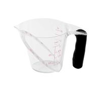 Taza medidora en ángulo transparente multiusos con líneas de medición atrevidas para tareas diarias de cocina, accesorio de cocina, taza medidora transparente con báscula