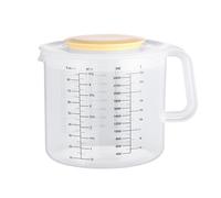 Taza medidora grande de 2400 ml con asa, jarra de mezcla de alta capacidad de 2.5 cuartos de galón, taza de polipropileno transparente para batir crema y , marcas precisas de varias unidades y