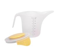 Taza medidora - Taza de cocina para mezclar y hornear, cuenco medidor de líquido de huevo, jarra de medición de filtrado de espuma, recipiente transparente con mango antideslizante para el hogar