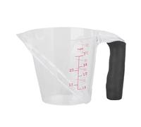 Taza medidora Taza medidora de plástico resistente al calor en ángulo con asa para beber Hornear Cocinar Verter líquido 250 ml Transparente 14,8x9,1 cm