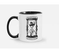 Taza Memento Mori Memento Vivere Cráneo Momento Mori Cuaresma Estoico Memento Mori Taza De Cerámica Cerámica Tazas Premium Tazas De Café For Regalo Oficina Desayuno 330Ml
