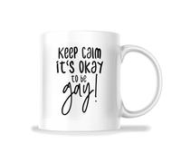 Taza Message Inspirant : Gardez Votre Calme, C'Est Normal D'Être Gay Divertido Taza Cerámica Con Asa Tazas De Desayuno Para Recuerdos Decorar Té