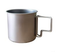 Taza Metal 380ml Sin Soldadura Duradera Trekking | para compacto 8.5x8x8cm, peso 111g, color gris, transporte effortless en mochila(9 Cm)