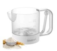 Taza Mezcladora De Huevos,Batidor Huevos Manual Prensa Semi-Automático Mezclador - Recipiente Para Mezclar Alimentos - Para Cafetería, Cocina, Horneado, Cocinar, Restaurante, Hogar, Comedor Y Bebidas