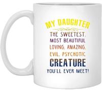 Taza Mi Hija, La Más Dulce, Hermosa Y Amorosa Que Puedas Conocer. Tazas Premium Tazas De Café Personalizada Coffee Mug Para Oficina Desayuno Hogar 330Ml