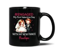 Taza Mi Primera Vez Con Mi Nuevo Prometido Taza De Cerámica Personalizada Coffee Mug Funny Mug Para Cocina Regalo Desayuno 330Ml