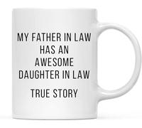 Taza Mi Suegro Tiene Una Hija Suegra Elegancia Taza Desayuno Minimalista Taza De Porcelana Para Espresso Oficina Amiga