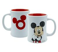 Taza Mickey 3D Relief 360 ml, Fantasse con estampado de Mickey, clásico, Disney, retro, rojo