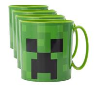 TAZA MICRO 390 ML MINECRAFT CREEPER GREEN (Paquete de 4)