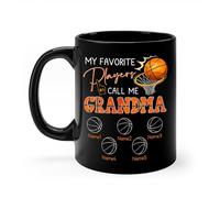 Taza Mis Jugadores Favoritos Me Llaman Abuela Black Coffee Mug Personalizada Tazas Únicas Taza De Cerámica Hogar Para Regalo Cocina 330Ml