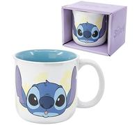 Taza modelo mug cerámica taza tazón desayuno 414ml para niños (Stitch)