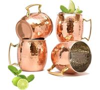 Taza Moscow Mule de Zap Impex® revestida con níquel, hecha a mano, de cobre puro martilleado (4)