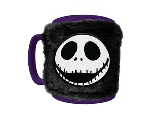 Taza Mullida Jack Skellington Halloween 440 ml | Ideal para Chocolate | Funda de Peluche | Apta Microondas | Producto Oficial | Regalo Disney