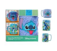 Taza Mullida Lilo y Stitch Disney 440 ml de Cerámica | Ideal para Café y Té | Funda de Peluche | Apta Microondas | Producto Oficial | Regalo Disney