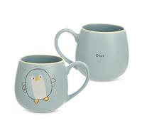 NICI mymochi Pingüino Waddle Oops de 400 ml, 8 x 9 cm, Azul, Taza Porcelana con asa Bebidas frías y Calientes, café, té, Leche, Cacao, 61833, Color