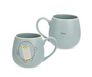 Taza mymochi Pingüino Waddle Oops de 400 ml, 8 x 9 cm, Azul, Taza de té, café y Porcelana con asa NICI para Bebidas frías y Calientes, café, té, Leche, Cacao, 61833