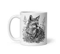 Taza natural de ciervo, jabalí, zorro, ciervo secular, marcassino, bosque, paseo, caza, animales, paisaje, té, café, taza original, regalo, coleccionista, hombre, mujer, naturalista, abuelo, abuela