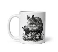 Taza Naturaleza Ciervo Jabalí Zorro Laie Marcasin Bosque Caminata Caza Cazador Animales Campo Té Café Taza Original Regalo Colega Hombre Mujer Naturalista Abuelo Abuela (Jabalí)