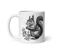 Taza Nature Ciervo Jabalí Fox Laie Marcassin Bosque Paseo Caza Cazador Animales Campaña Té Café Original Taza Regalo Colega Hombre Mujer Naturalista Papi Abuela (Ardilla)