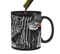 Taza Negra Divertida De Mecánico - Taza De Regalo De Café De Mecánico, Tassee De Cerámica, Tassee De Broma De Gran Capacidad | Taller Pausa Humor Momentos De Bebidas Uso De Relajación