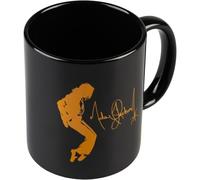 Taza Negra Michael Jackson Cerámica 350 Mls