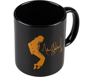 Taza Negra Michael Jackson Cerámica 350 Mls