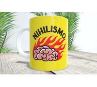 Taza Nihilismo - Cerebro ardiente. Ideal para regalar a todo amante de la filosofía.