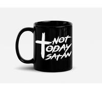 Taza No Hoy Satanás Religioso Cristianismo Cruzado Sarcástico Taza De Cerámica Premium Mug Únicas Coffee Mug For Hogar Regalo Desayuno 330Ml