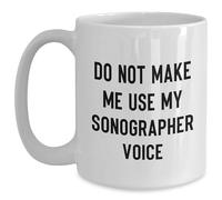 Taza No Me Hagas Usar Mi Voz De Ecografista Tazas Cerámica Tazas De Café Únicas Mug For Hogar Cocina Regalo 330Ml