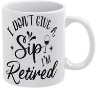 Taza "No me importa un sorbo, estoy jubilado", regalo con frase de jubilación para hombres y mujeres, tazas de café blancas, taza de café novedosa, taza de té de cerámica para mamá, papá, amigo, espos