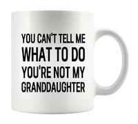 Taza No Puedes Decirme Qué Hacer. No Eres Mi Nieta, Abuelo, Abuela. Mug Personalizada Taza De Cerámica Funny Para Cocina Desayuno Hogar 330Ml
