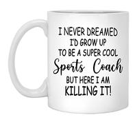 Taza Nunca Imaginé Que Me Convertiría En Un Deportista Súper Genial. Taza De Cerámica Premium Tazas Personalizada Mug Para Cocina Desayuno Oficina 330Ml